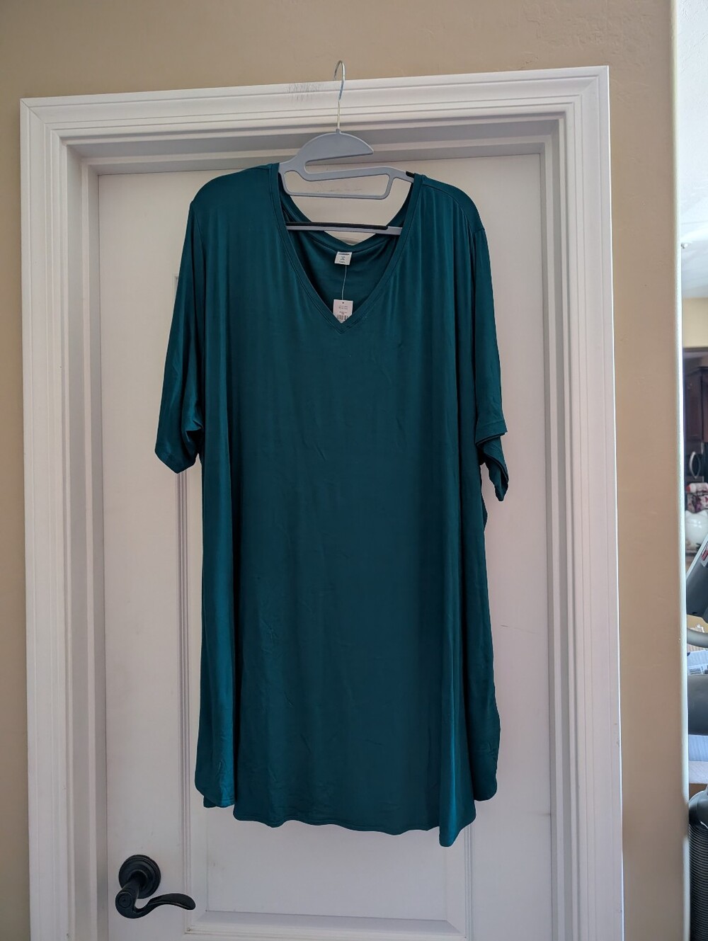 Luxe Old Navy Plus-Size V-Neck Tunic Tee Dark Teal 4XL